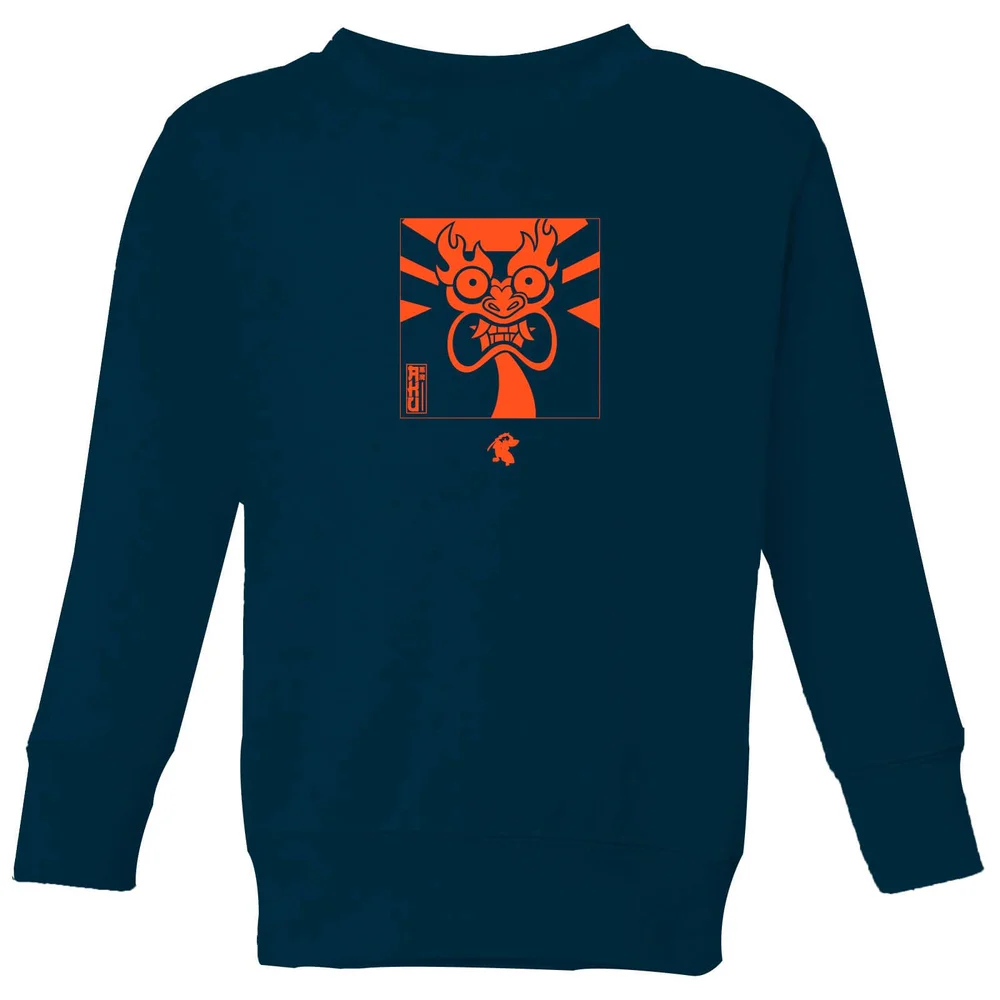 Samurai Jack Aku Kanji Kids' Sweatshirt - Navy - 9-10 ans Image 1