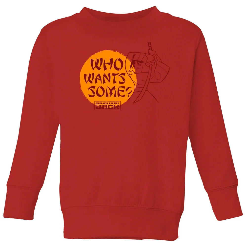 Samurai Jack Who Wants Some Kids' Sweatshirt - Red - 3-4 ans Image 1