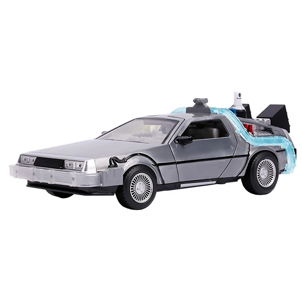 Jada Retour vers le futur : Partie II DeLorean Time Machine avec éclairage moulé échelle 1:24 Image 1
