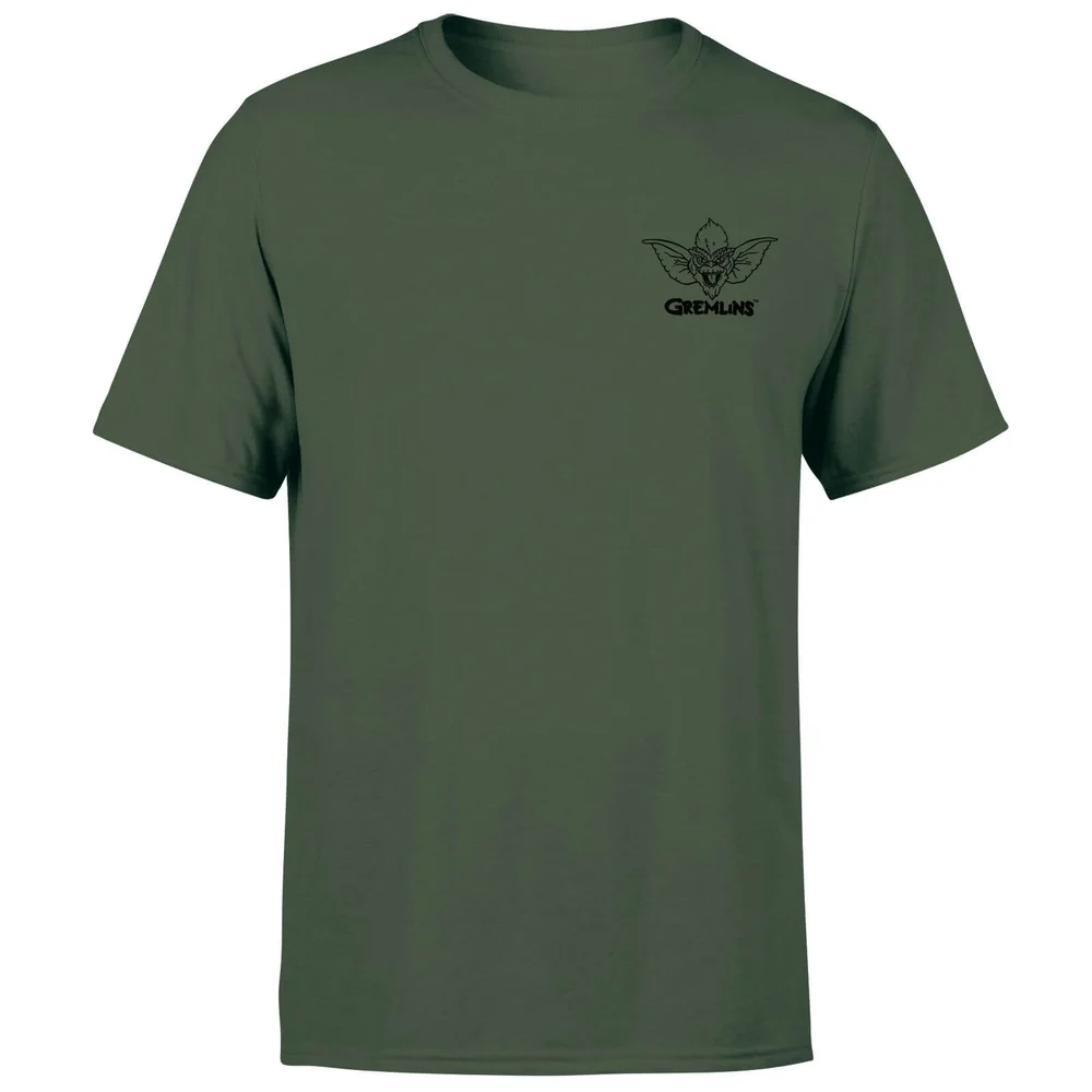 Gremlins Stripe Pocket Men's T-Shirt - Forest Green - S Image 1