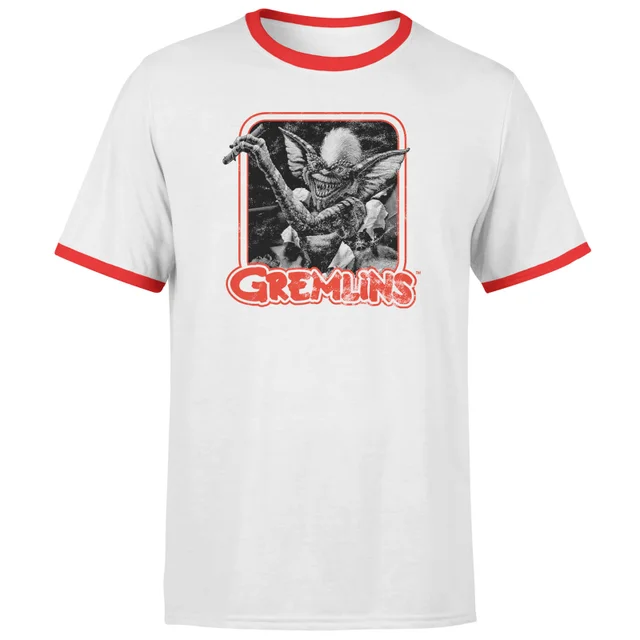 Gremlins Retro T-Shirt - White/Red Ringer