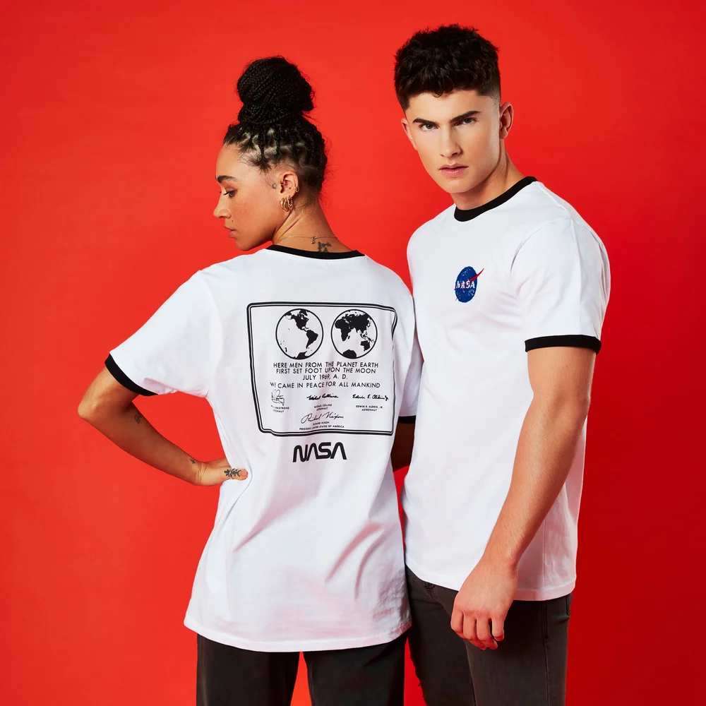 T-shirt NASA 1969 - Blanc et Noir - Unisexe - L Image 1