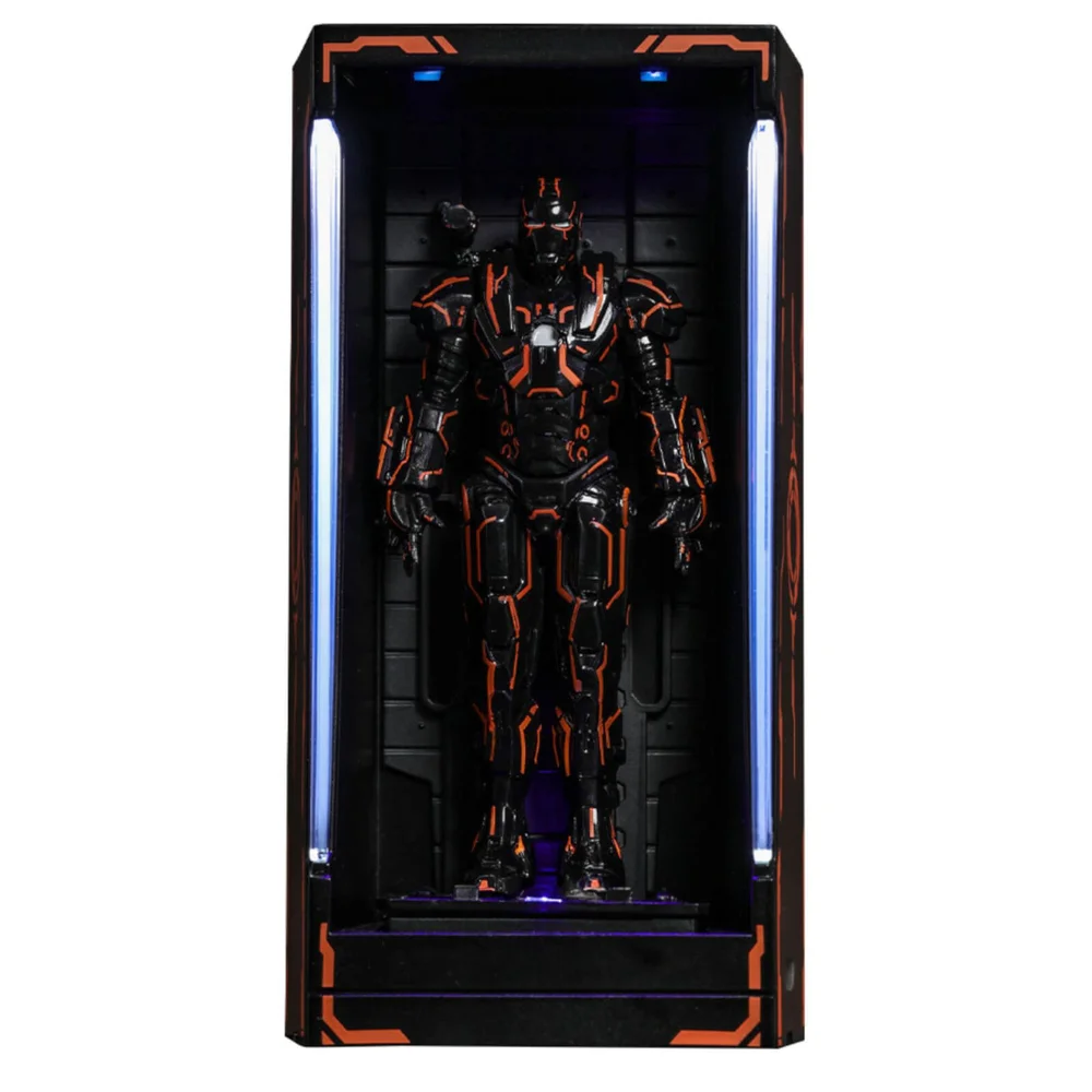Hot Toys Iron Man 2 MMS Compact Series Diorama Neon Tech War Machine Salle des armures 12 cm Image 1