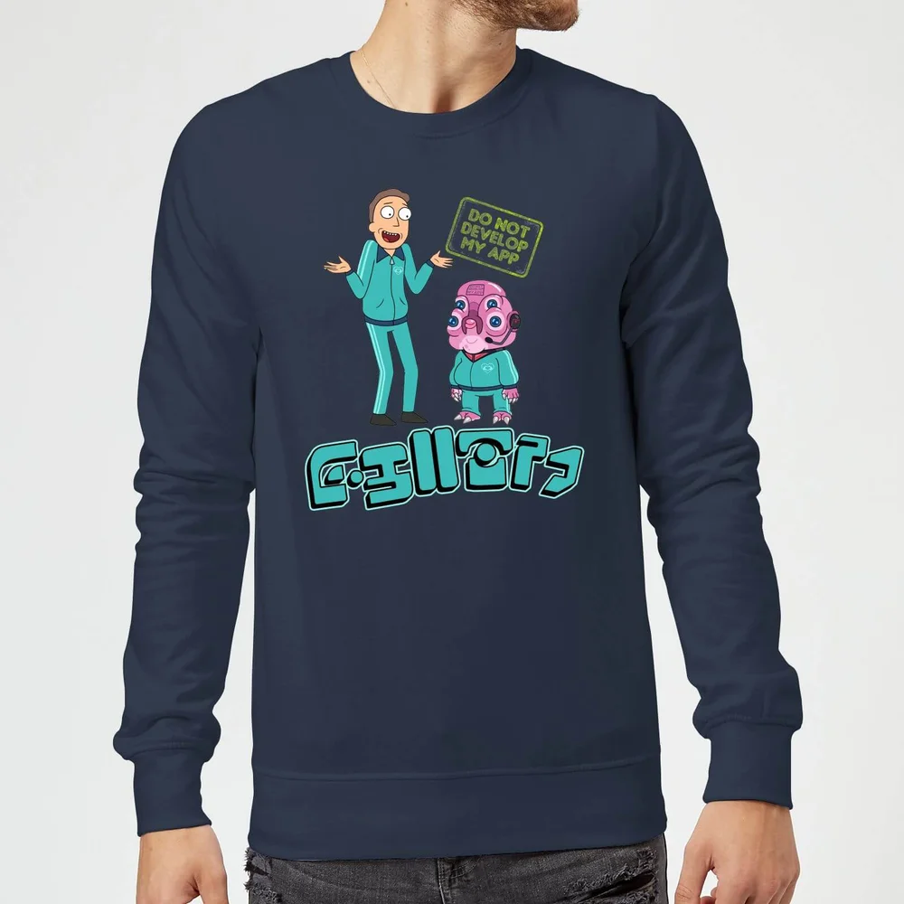 Rick and Morty Do Not Develop My App Sweatshirt - Navy - S Image 1