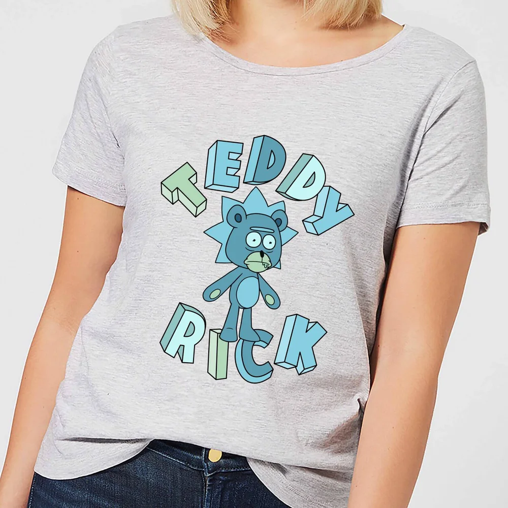 Rick and Morty Teddy Rick Women's T-Shirt - Grey - XS Image 1