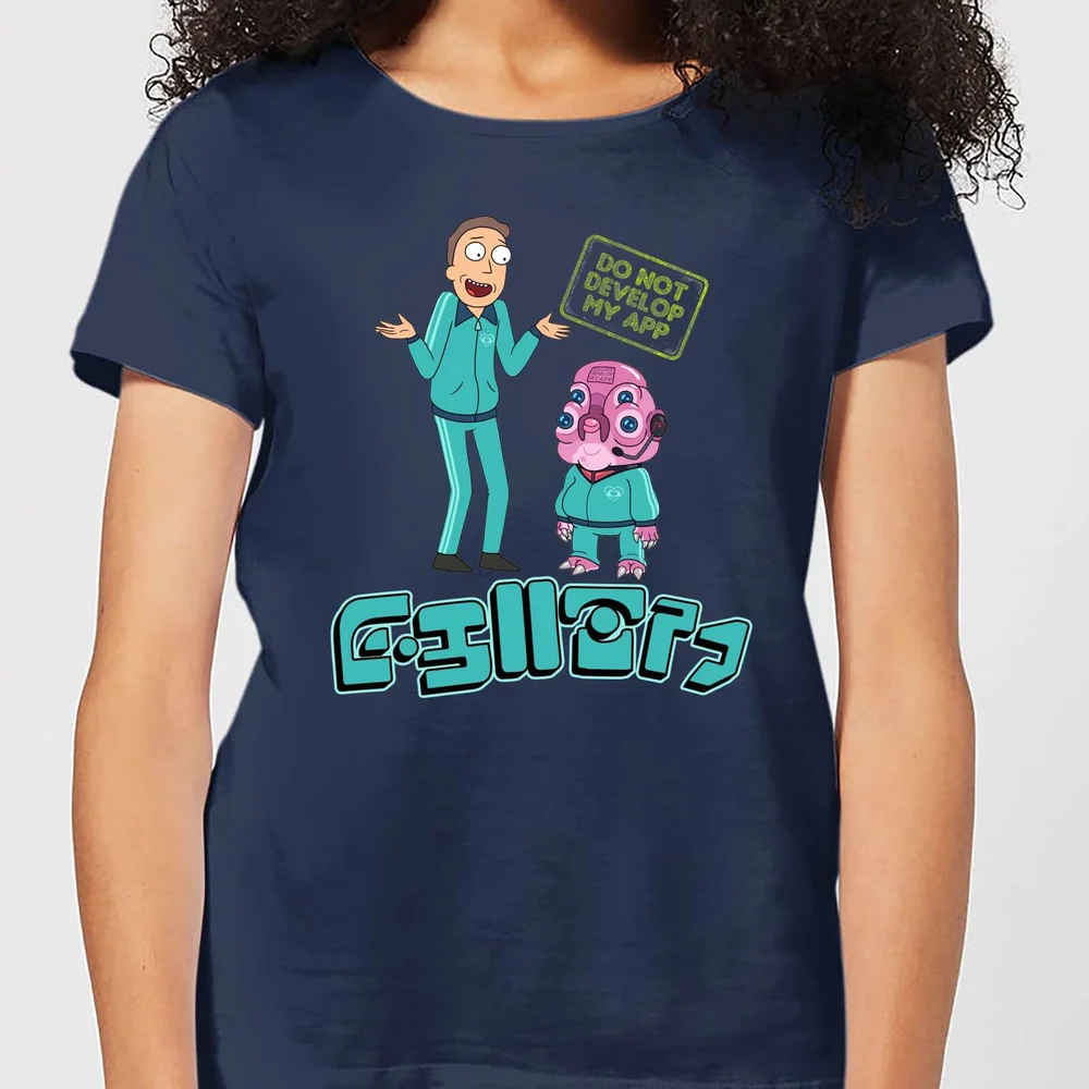 Rick and Morty Do Not Develop My App Women's T-Shirt - Navy - S Image 1