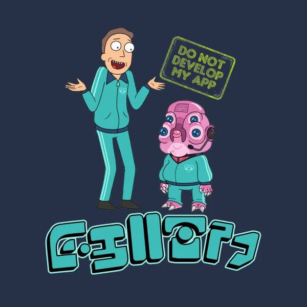 Rick and Morty Do Not Develop My App Women's T-Shirt - Navy