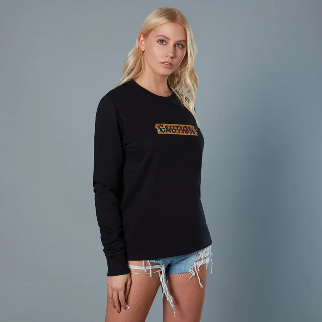 Sweat-shirt Harley Quinn Caution Sign Birds of Prey - Noir - Unisexe