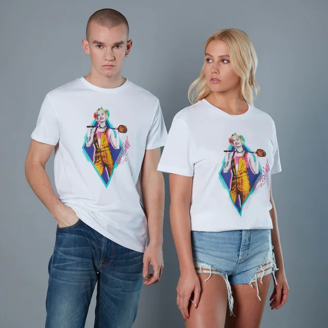 T-shirt Harley Quinn and Wooden Mallet Birds of Prey - Blanc - Unisexe