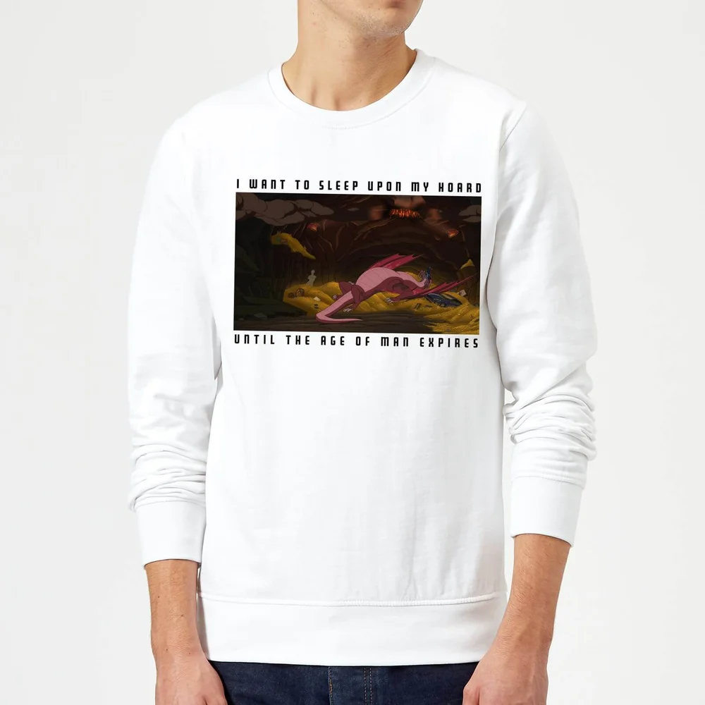 Rick and Morty I Want To Sleep Upon My Hoard Sweatshirt - White - S Image 1