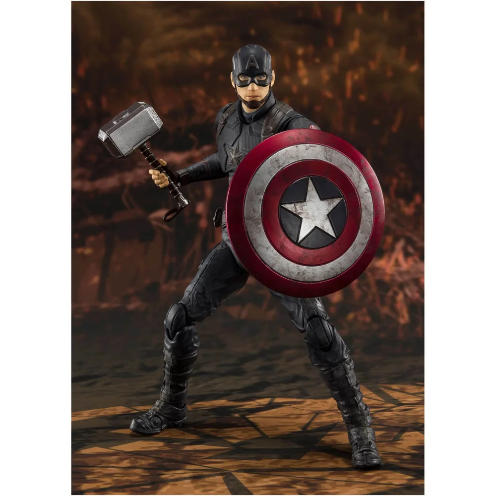 Bandai Tamashii Nations Avengers : Endgame S.H. Figuarts Figurine articulée Captain America (Bataille Finale) 15 cm Image 1