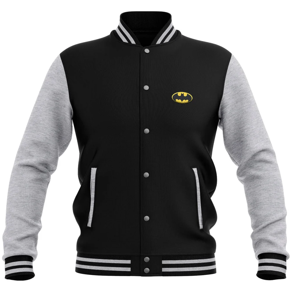 DC Comics Batman Varsity Jacket - Black / Grey - S - Black / Grey Image 1