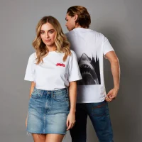 T-shirt Jaws - Unisex - Blanc - undefined undefined