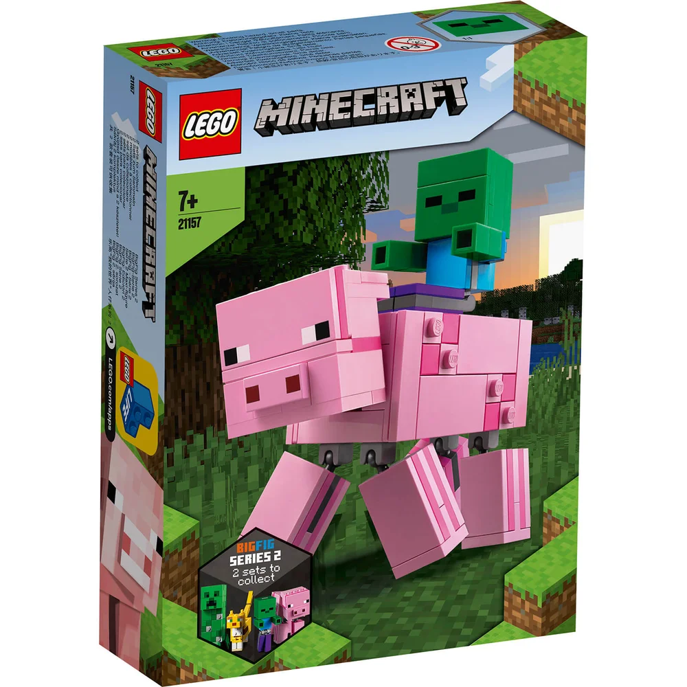 LEGO Minecraft: BigFig Pig with Baby Zombie (21157) Image 1