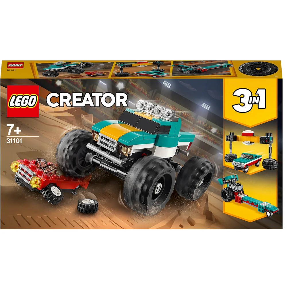 LEGO Creator : Jouet de Voiture de Démolition Le Monster Truck, 3 en 1 (31101) Image 1