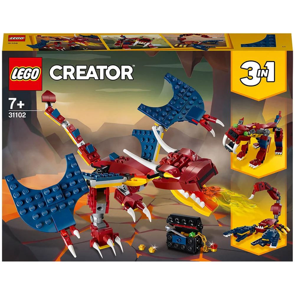 LEGO Creator : Ensemble de Jeux de Construction Le Dragon de Feu 3 en 1 (31102) Image 1