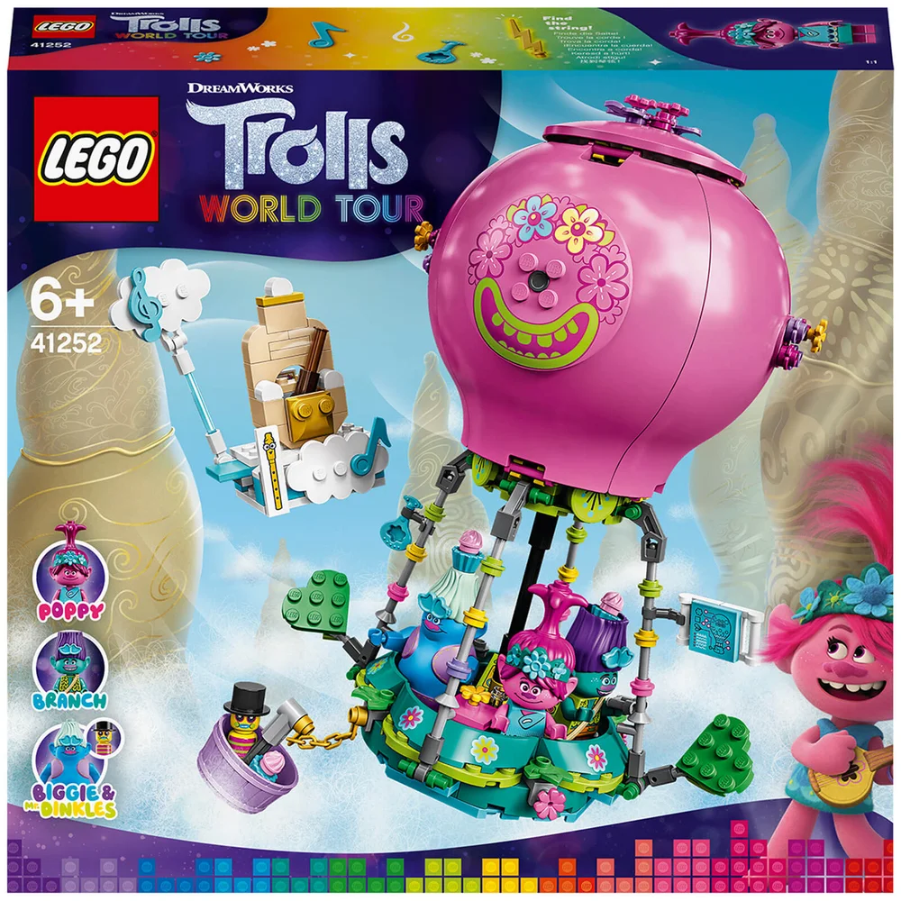 LEGO Trolls Ensemble de Jeux de Construction Les Aventures en Montgolfière de Poppy (41252) Image 1