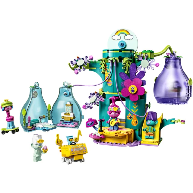 LEGO Les Trolls 2 La fête au village pop Kit de construction avec arbre et maisons-capsules(41255)