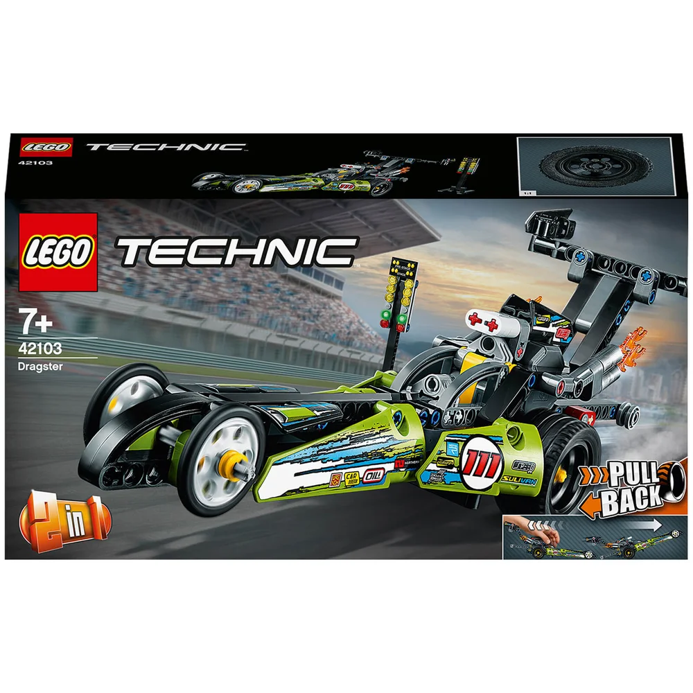 LEGO Technic : Ensemble de Jeux de Construction Le Dragster de course en Hot Rod Jouet 2 en 1 (42103) Image 1