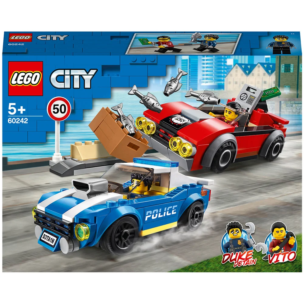 LEGO City : Ensemble de Jeux de Construction LEGO City : l'Arrestation Policière sur l'Autoroute des Voitures en Jouet Image 1