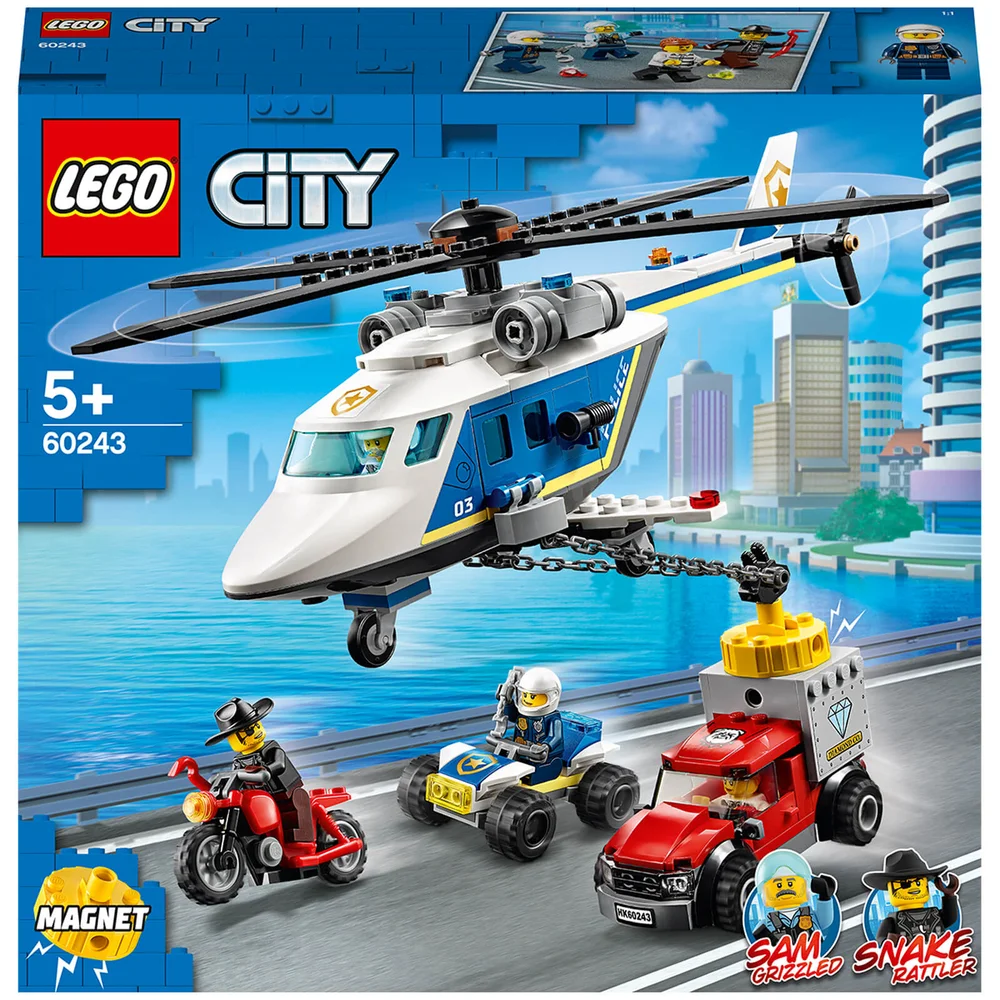 LEGO City : Ensemble de Jeux de Construction L'Arrestation en Hélicoptère (60243) Image 1