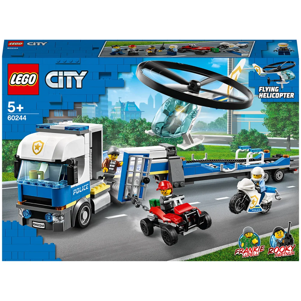 LEGO City : Ensemble de Jeux de Construction Le Transport de l’Hélicoptère de la Police (60244) Image 1