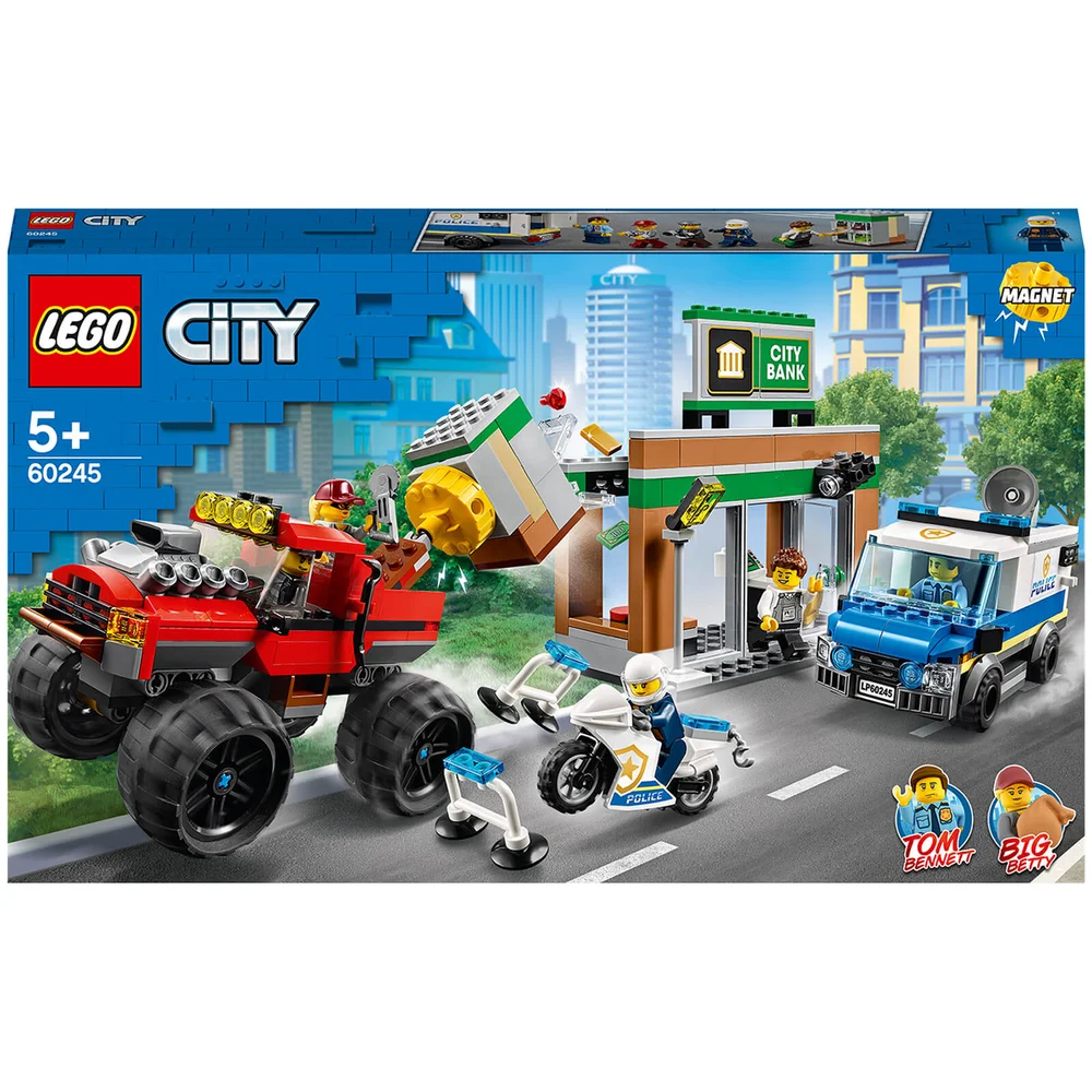 LEGO City : Ensemble de Jeux de Construction Le Cambriolage de la Banque Sur Monster Truck (60245) Image 1