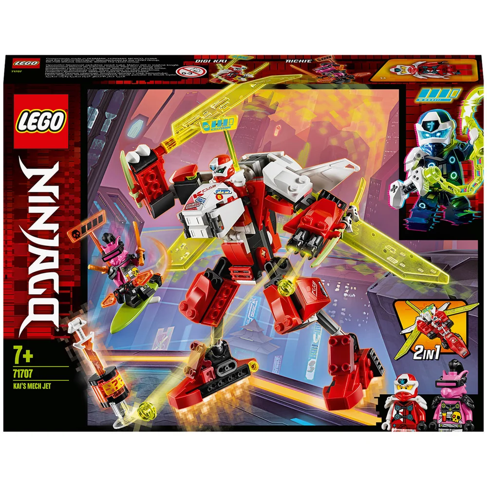 LEGO NINJAGO : Ensemble de Jeux de Construction L'Avion-robot de Kai 2 en1 (71707) Image 1