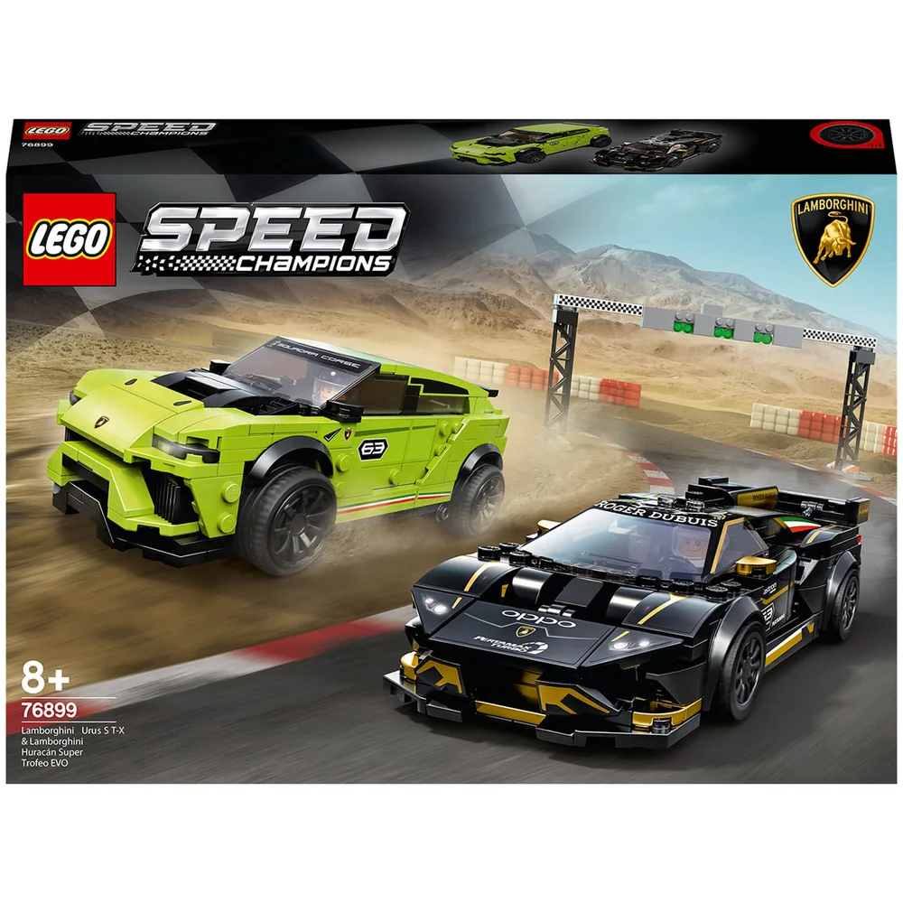 LEGO Speed Champions : Ensemble de Jeux de Construction La Lamborghini Urus ST-X et la Lamborghini Huracán Super Trofeo EVO Image 1