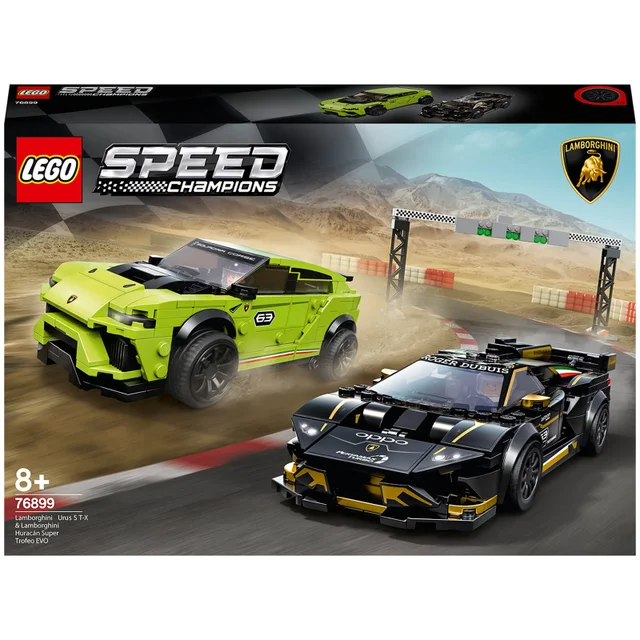 LEGO Speed Champions : Ensemble de Jeux de Construction La Lamborghini Urus ST-X et la Lamborghini Huracán Super Trofeo EVO
