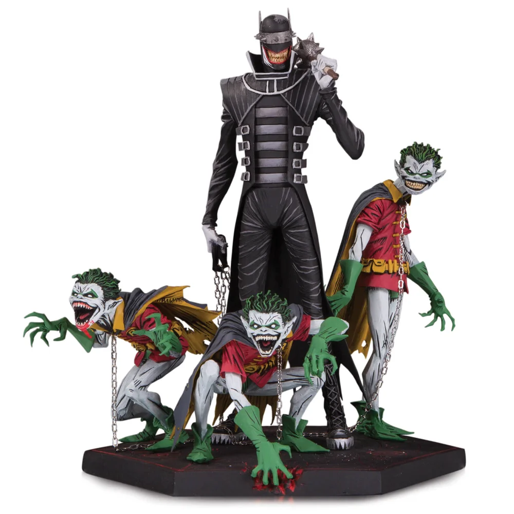 DC Collectibles Dark Nights Metal Batman Who Laughs & Robins DLX Statue Image 1