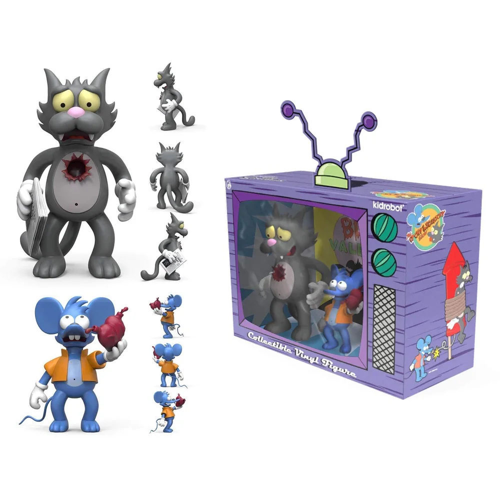Kidrobot Les Simpsons Figurines Moyennes en Vinyle Itchy et Scratchy Image 1