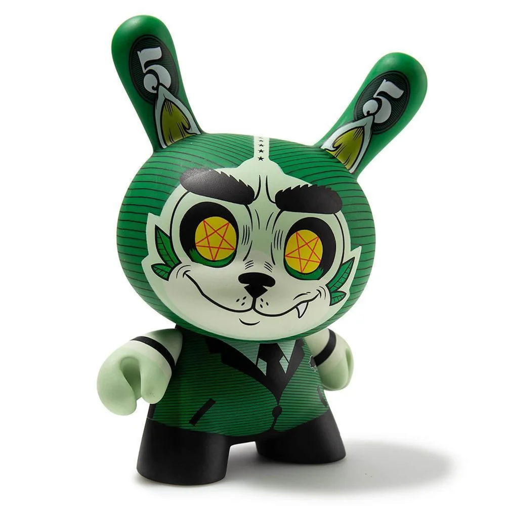 Kidrobot Figurine en Vinyle Cash Wolf Green Dunny 12 cm, Par Josh Divine Image 1