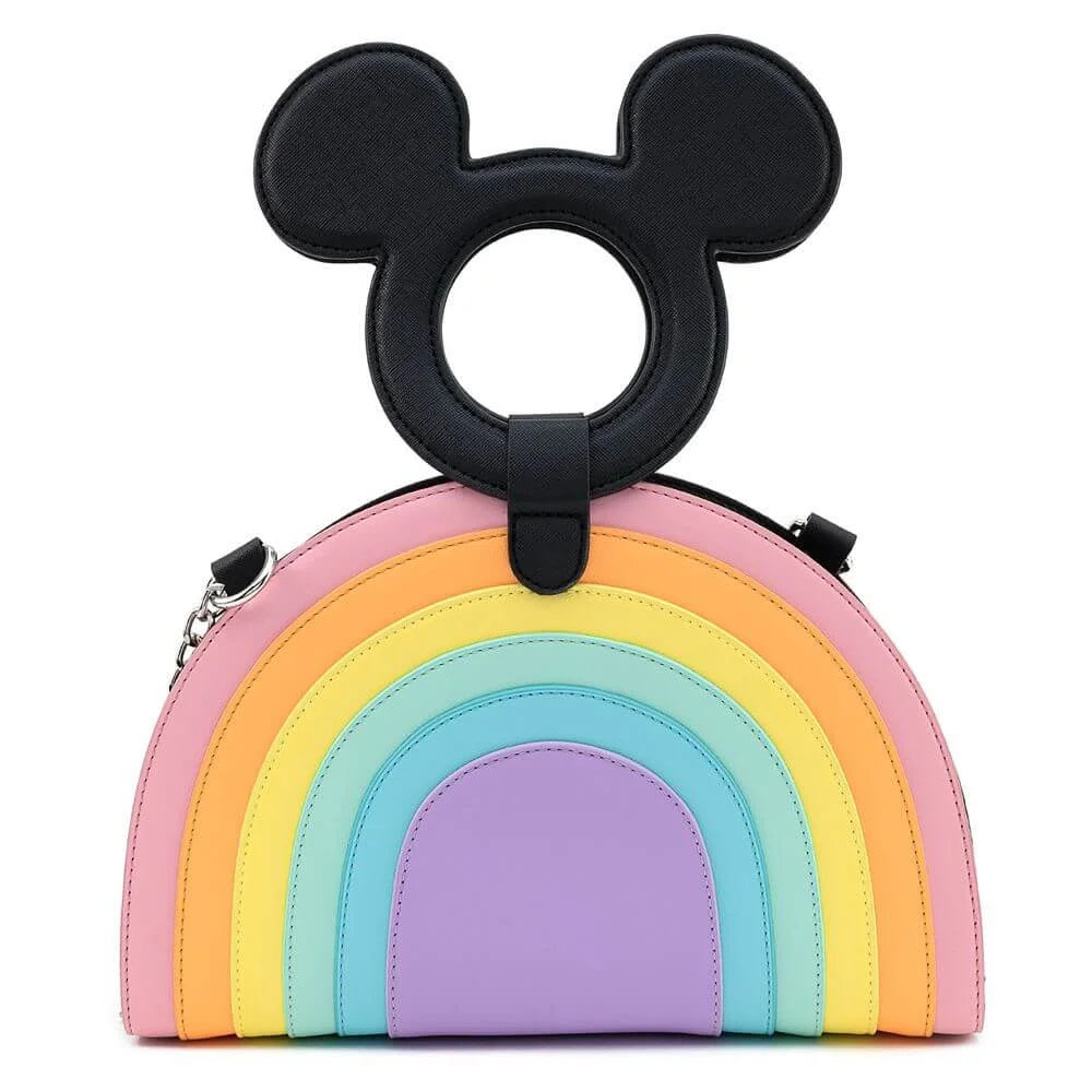 Sac à Bandoulière Mickey Mouse Pastel En Arc-en-ciel Loungefly Disney Image 1