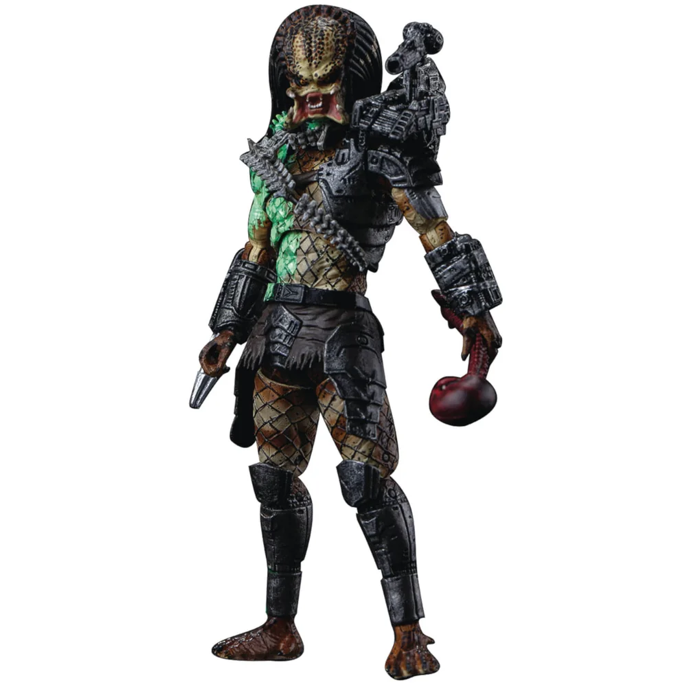 HIYA Toys Predator dégâts de la bataille dans la Jungle Figurine à l'échelle 1/18 Predator Px Image 1