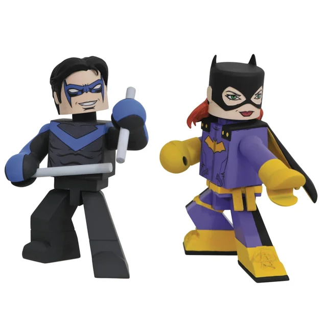 DC Comics Pack de 2 Figurines Batgirl et Dick Grayson Comic Vinimate EXC