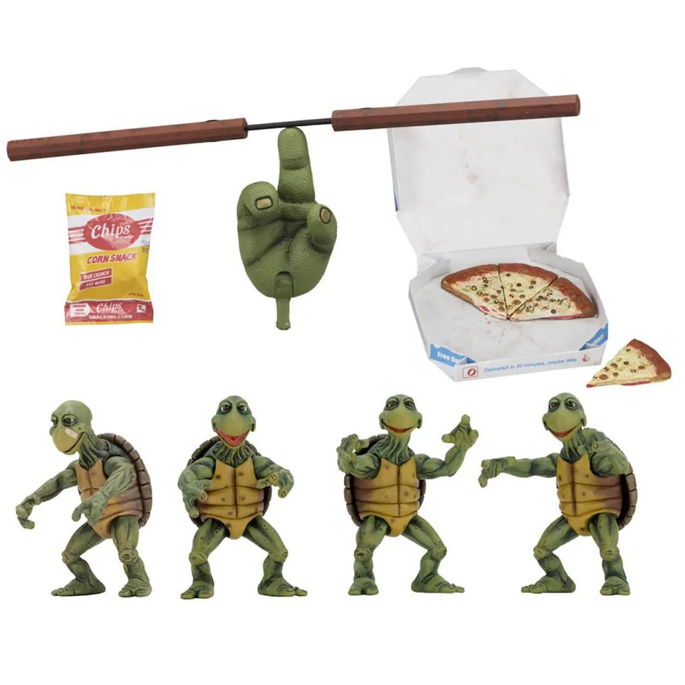 NECA TMNT - Figurines articulée à l'échelle 1/4 Ensemble Bébés Tortues (Film de 1990) Image 1