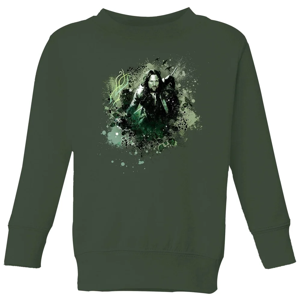 The Lord Of The Rings Aragorn Colour Splash Kids' Sweatshirt - Forest Green - 3-4 ans Image 1