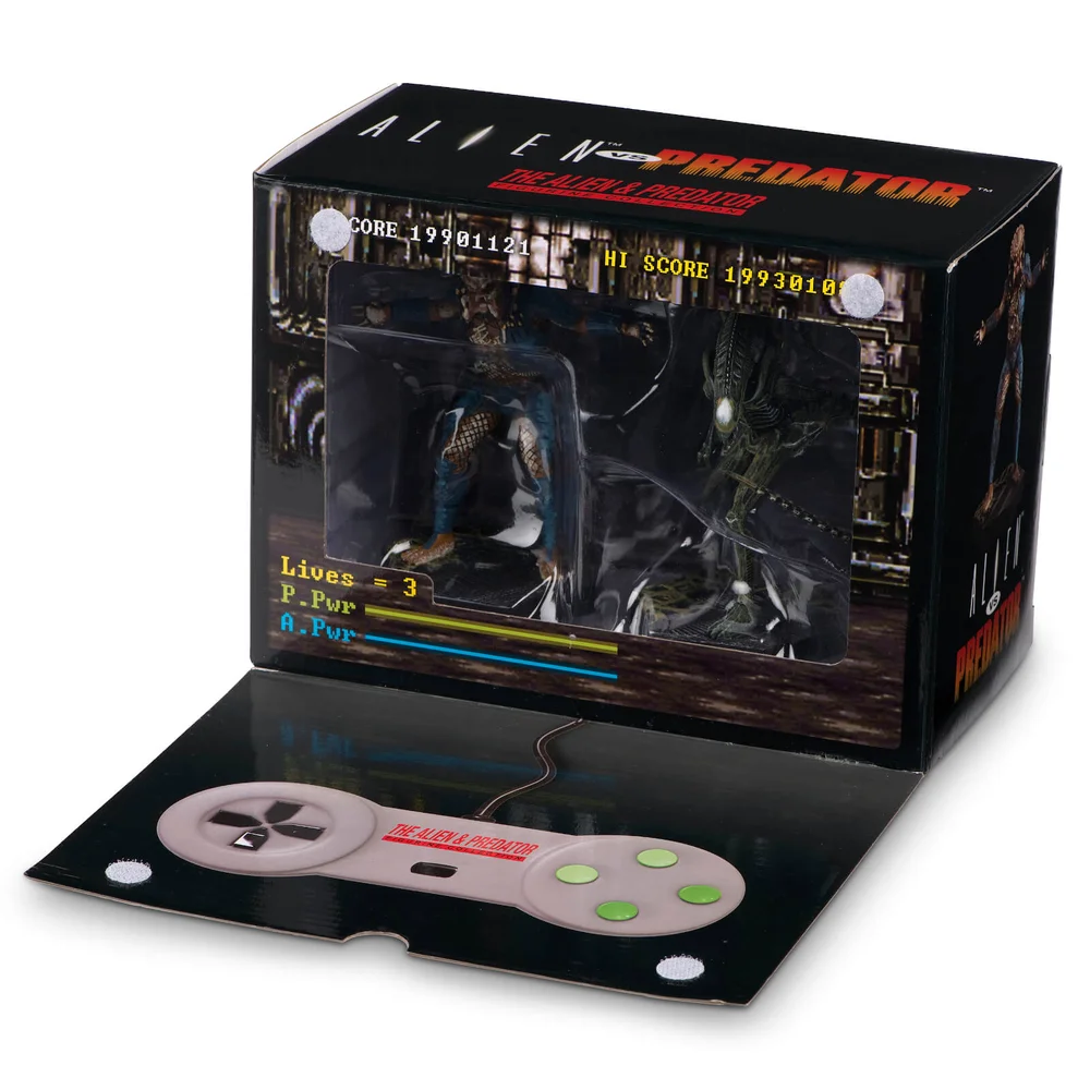 Pack de Statuettes Alien VS Predator Jeu Video SNES - Eaglemoss Image 1