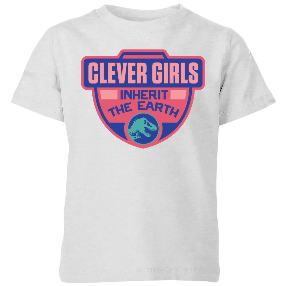 Jurassic Park Clever Girls Inherit The Earth Kids' T-Shirt - Grey - 3-4 ans Image 1