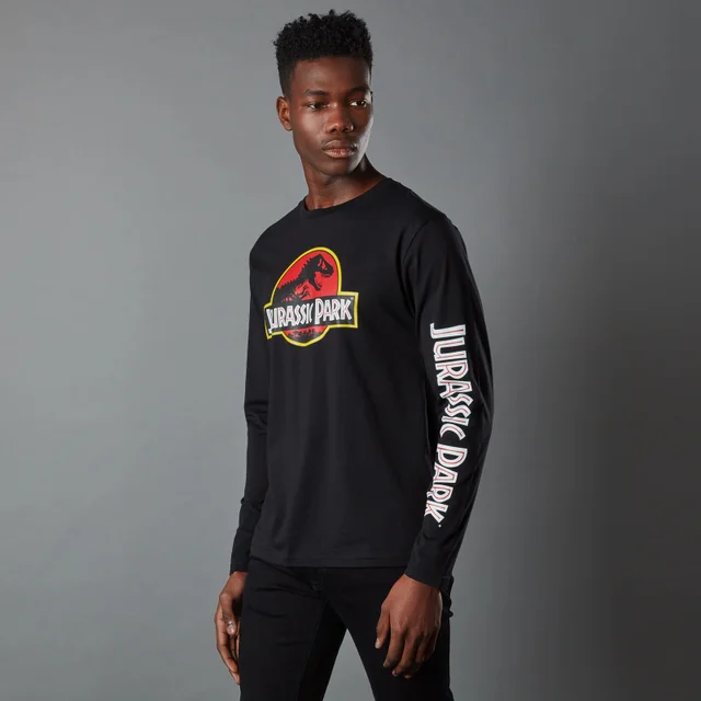 T-shirt à manches longues Jurassic Park Primal Classic Logo - Noir - Unisexe