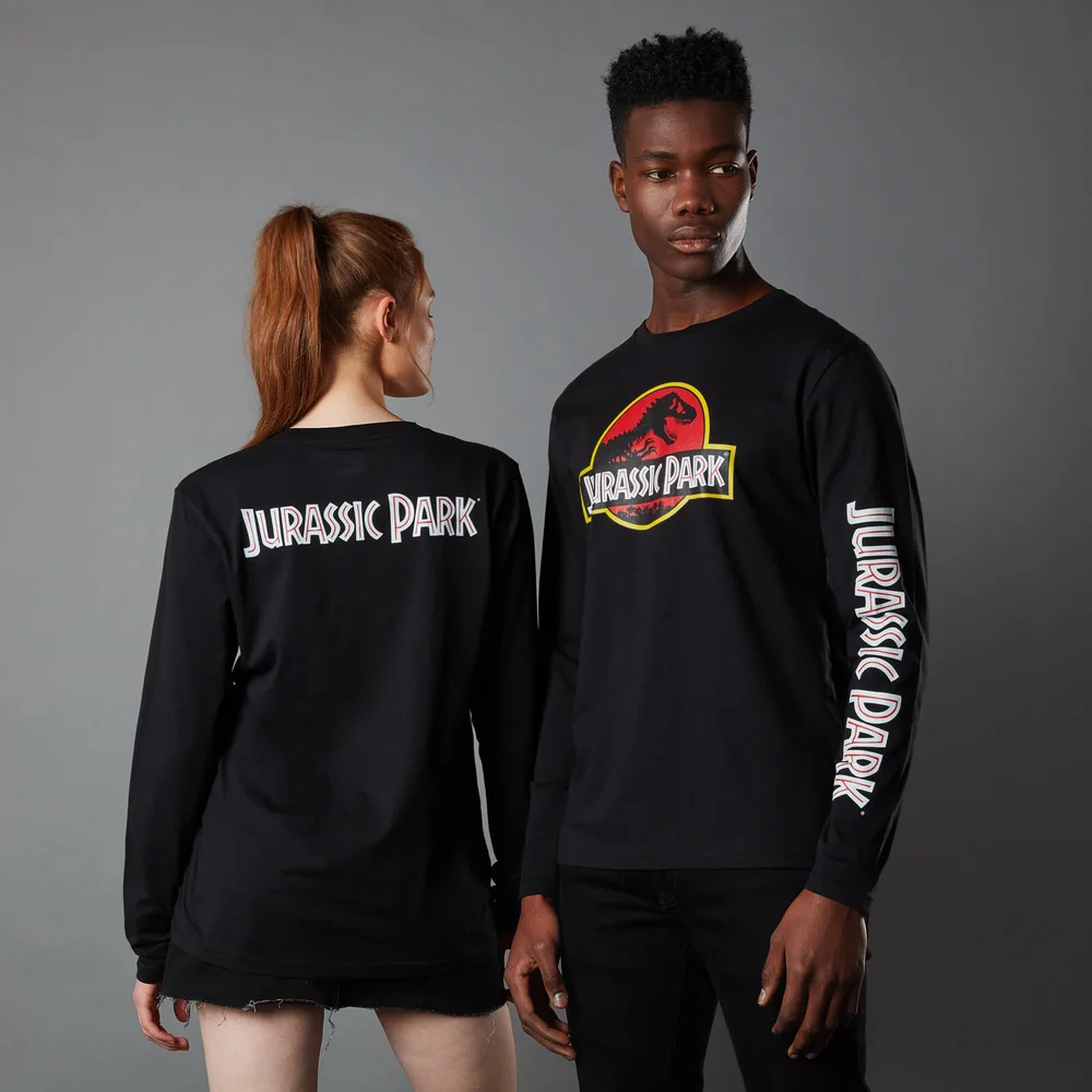 T-shirt à manches longues Jurassic Park Primal Classic Logo - Noir - Unisexe - S Image 1