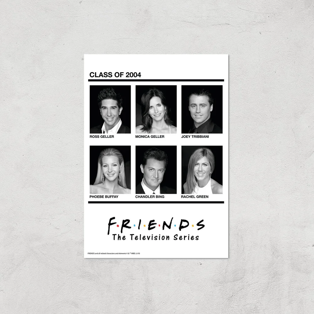 Friends Class Of 2004 Giclee Art Print - A4 - Print Only Image 1