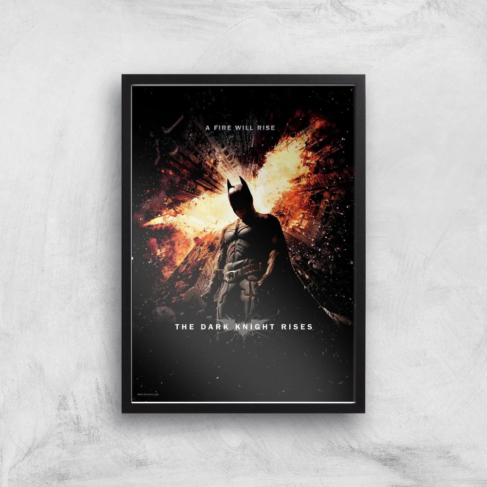 The Dark Knight Rises Giclee Art Print - A4 - Black Frame Image 1