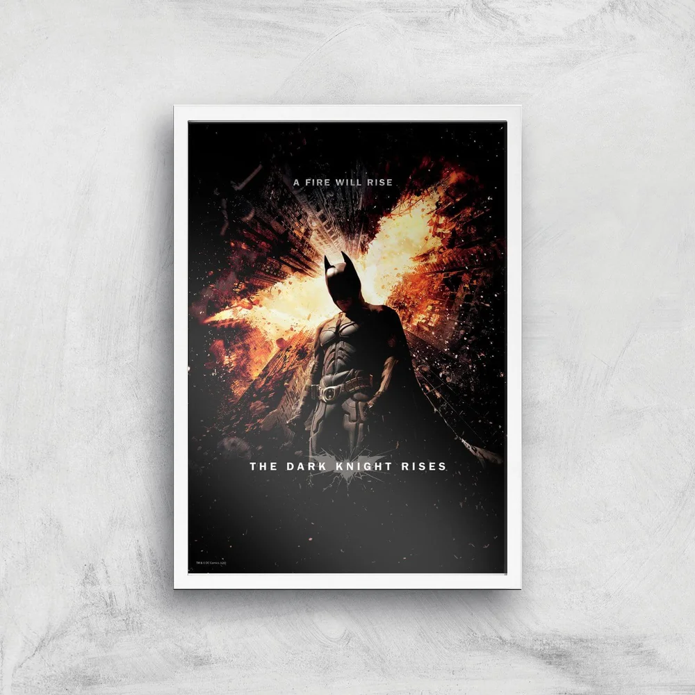 The Dark Knight Rises Giclee Art Print - A2 - White Frame Image 1