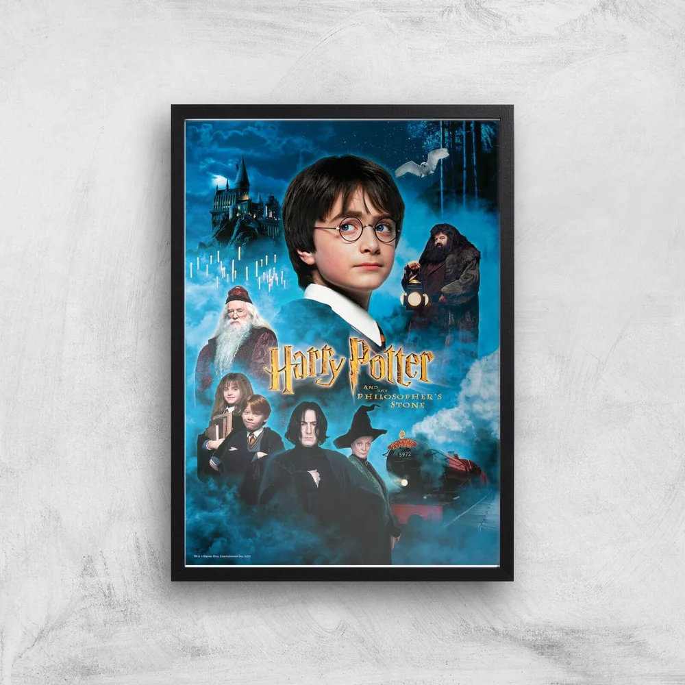 Harry Potter and the Philosopher's Stone Giclee Art Print - A4 - Black Frame Image 1