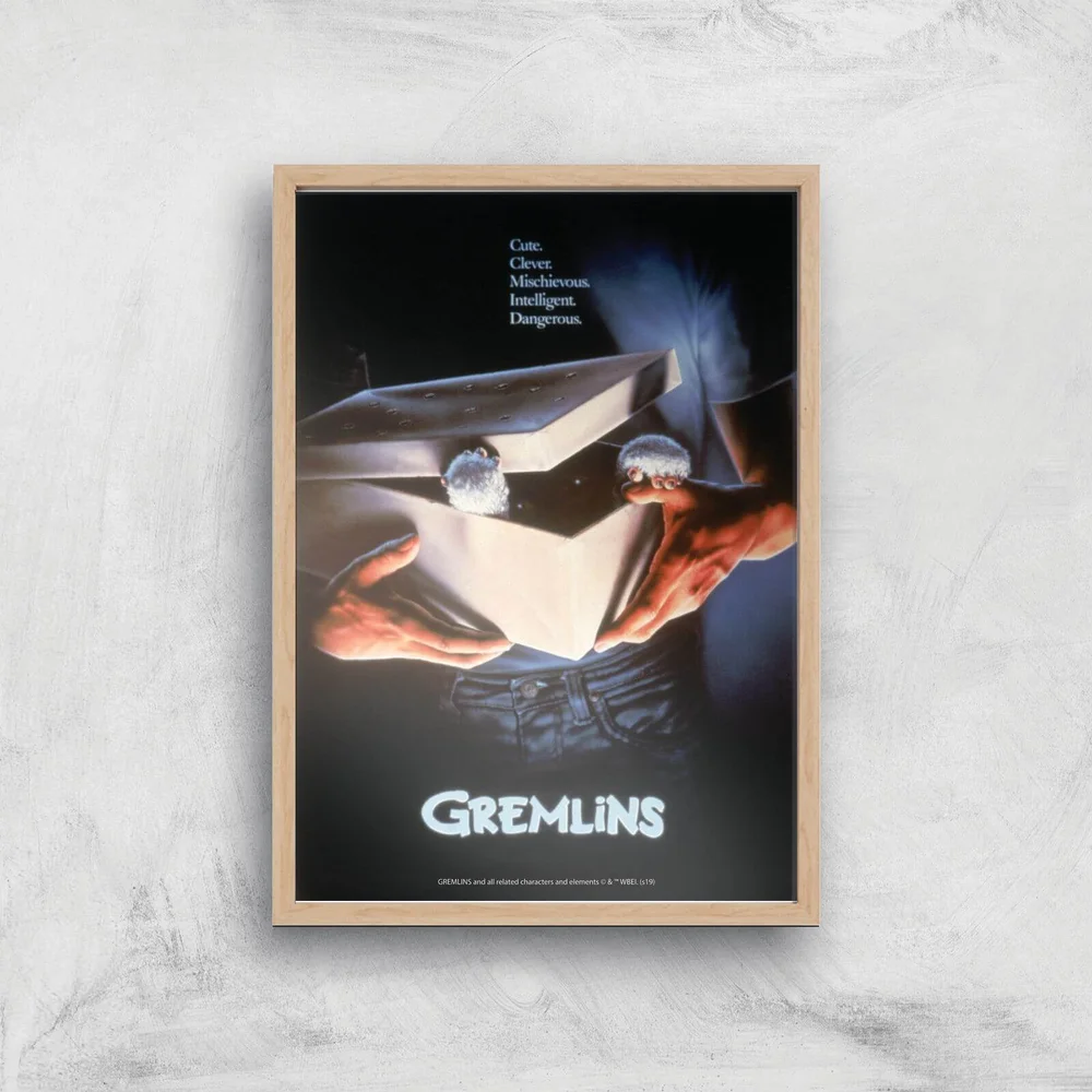 Gremlins Giclee Art Print - A2 - Wooden Frame Image 1