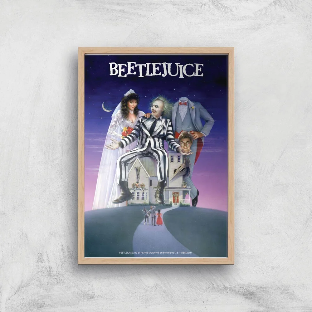 Beetlejuice Giclee Art Print - A4 - Wooden Frame Image 1