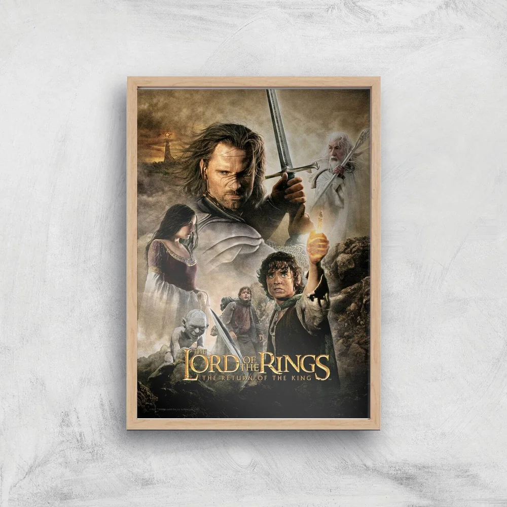 Lord Of The Rings: The Return Of The King Giclee Art Print - A4 - Wooden Frame Image 1