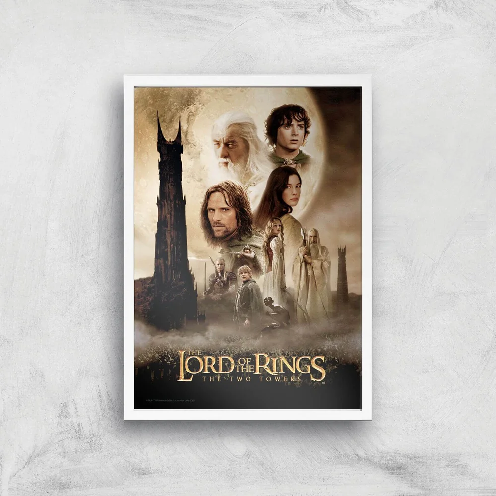 Lord Of The Rings: The Two Towers Giclee Art Print - A3 - White Frame Image 1